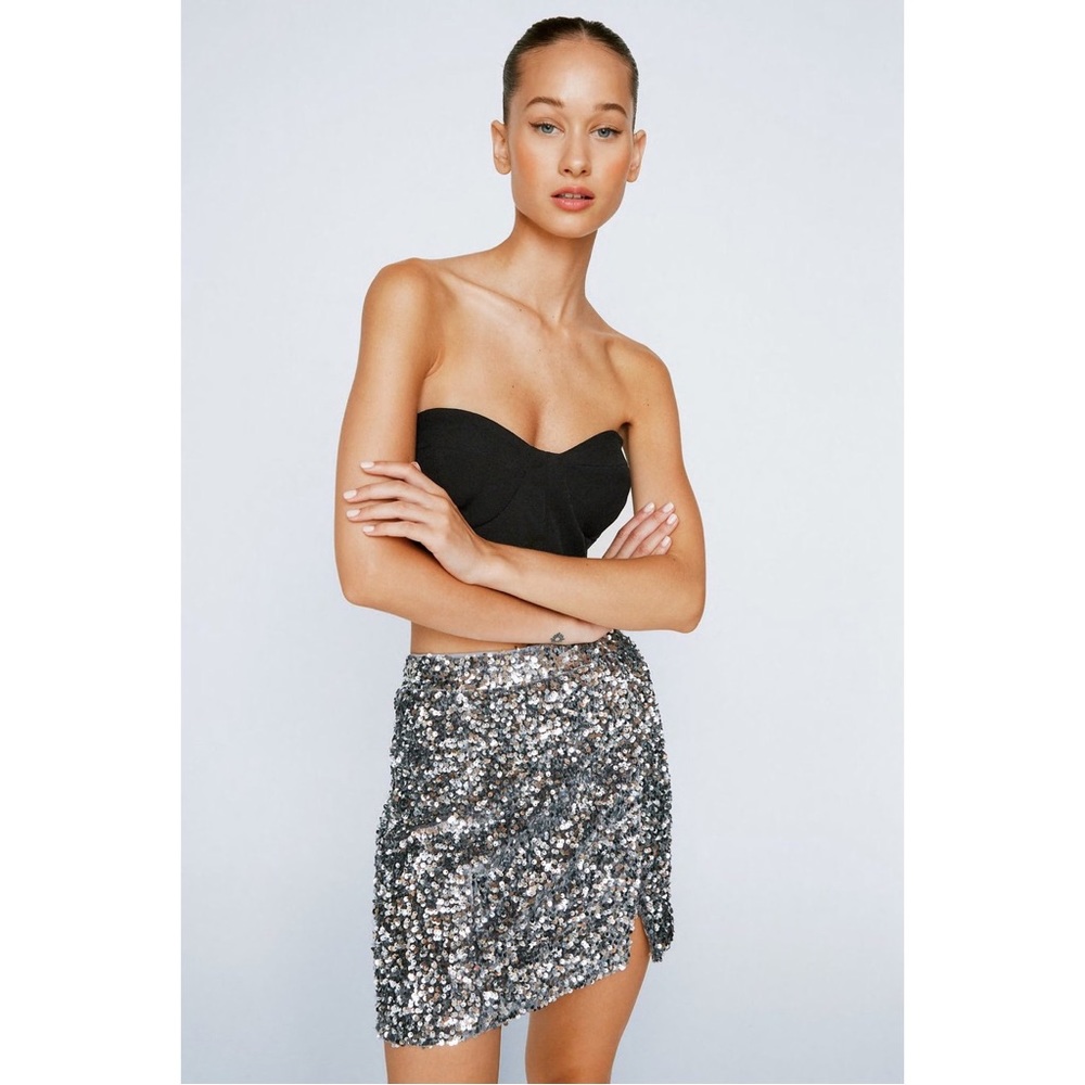 Nasty Gal Premium Sequin Pelmet Mini Skirt